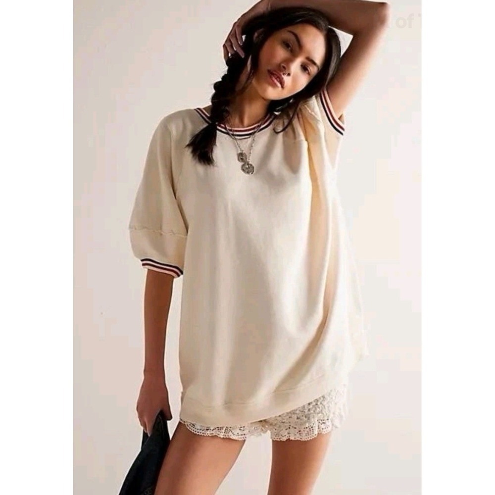 We The Free It's Official Pullover Size Medium Shortsleeve Slouchy Oversized